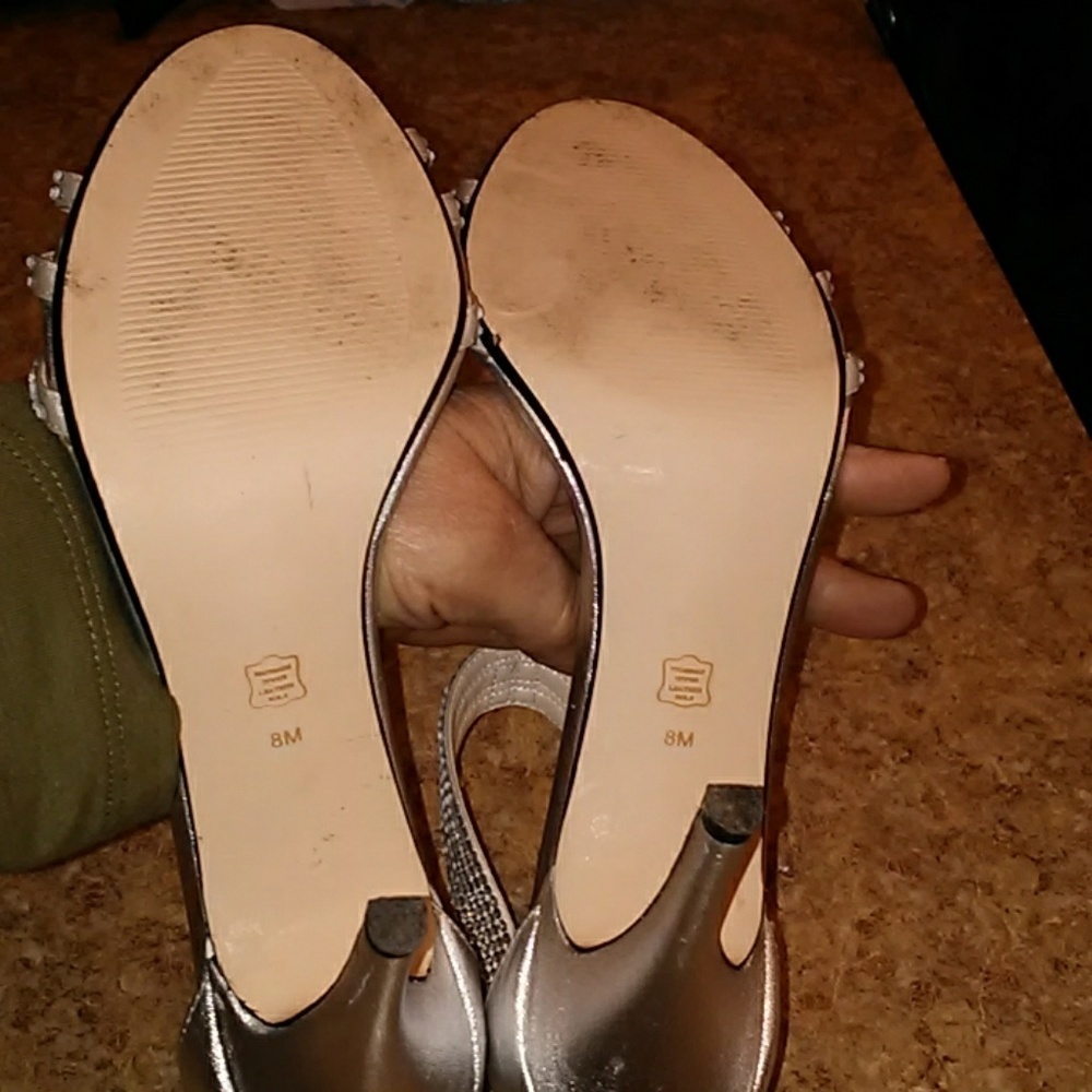 Women's Silver Rhinestone Sandals - Picture 8 of 8